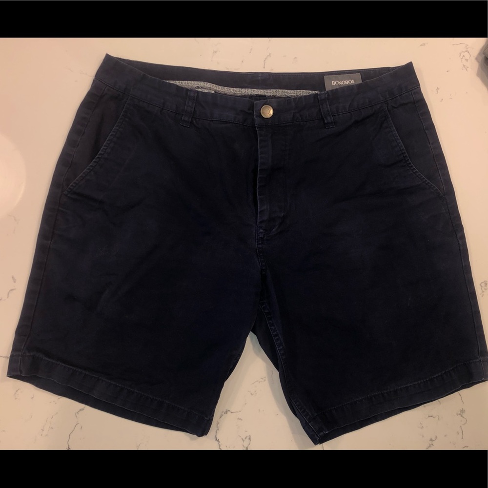 Bonobos Chino Navy 36 Waist 9” Inseam Shorts
